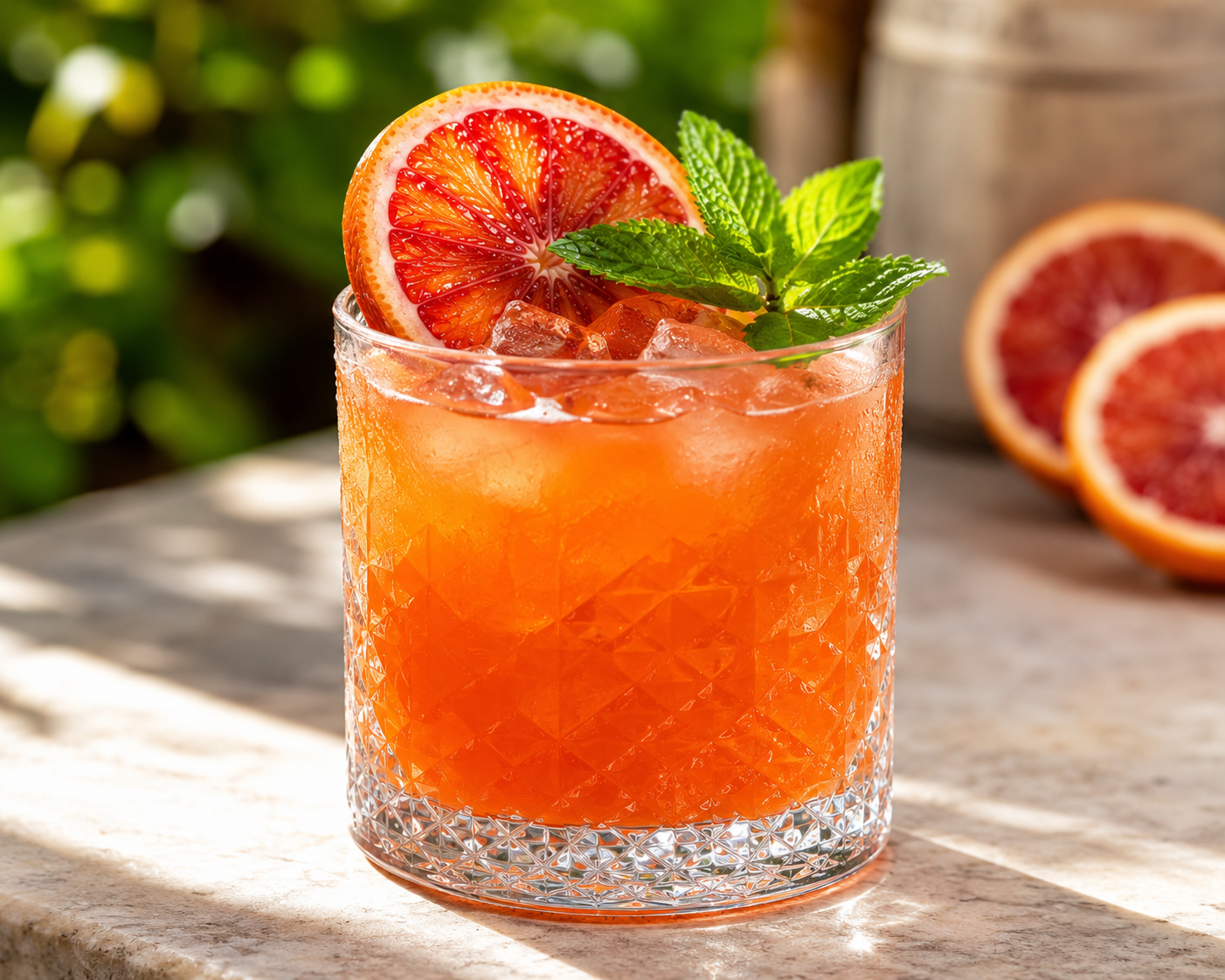 Blood Orange Bourbon Smash